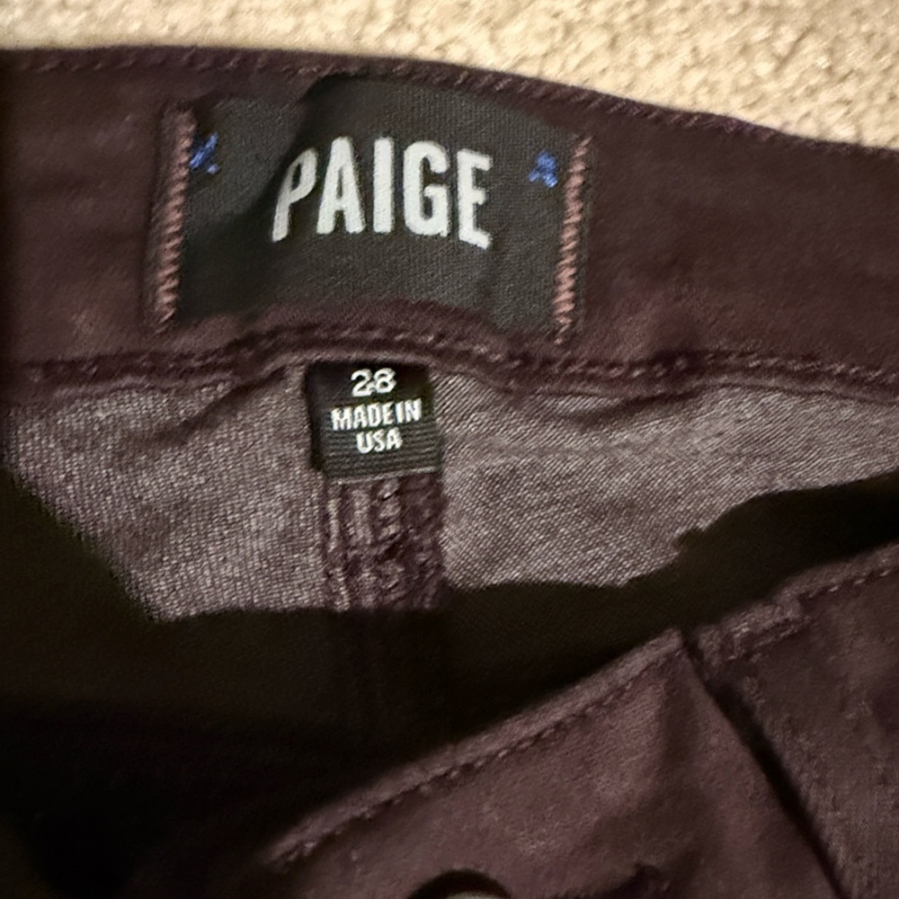 PAIGE Verdugo Ultra Skinny Deep Brown Pants - Picture 3 of 7